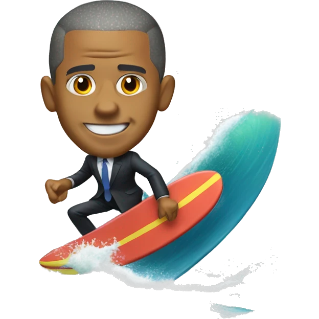 Barack Obama surfing  emoji