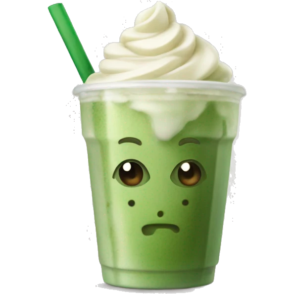 Iced matcha latte emoji