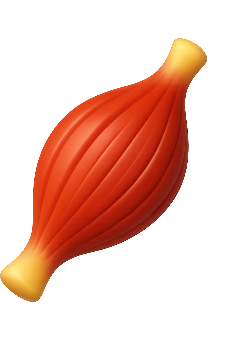 EMOJI STILE IPHONE DI UN TESSUTO MUSCOLARE UMANO IN 3D emoji