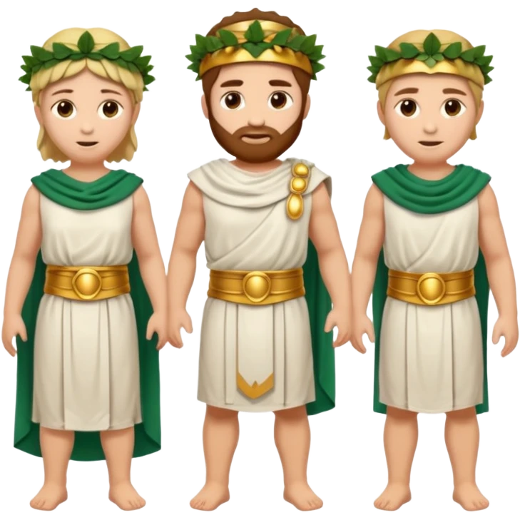 group of ancient trojan men and women emoji