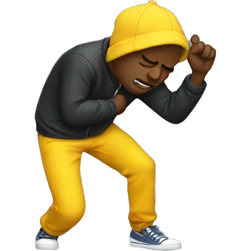 guy dabbing emoji