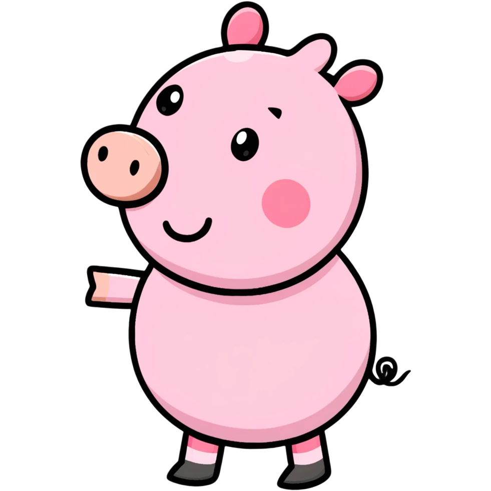 Peppa Pig cartoon character emoji
