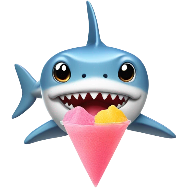 Shark sniffing sherbet emoji