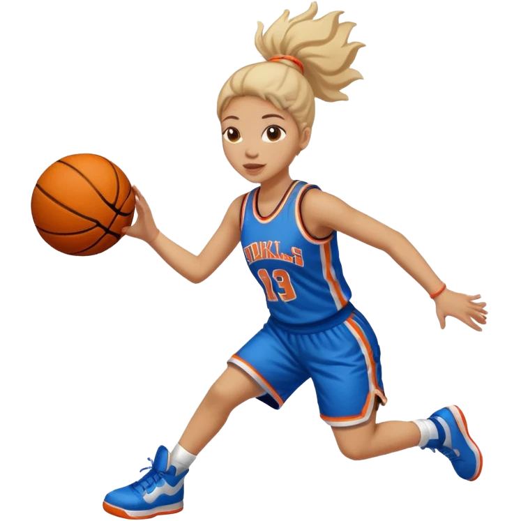Basketball dunk girl emoji