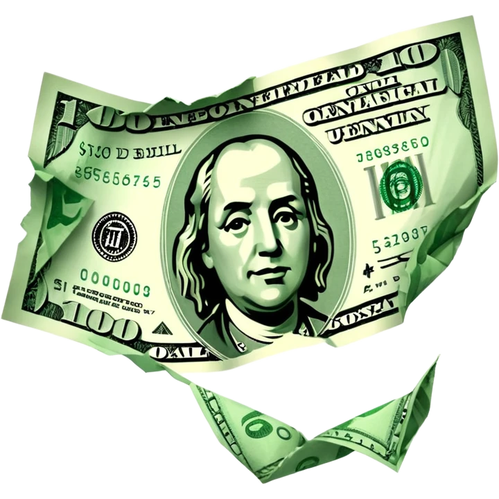 Falling value of the dollar emoji