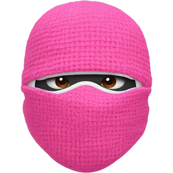 Pink ski mask  emoji