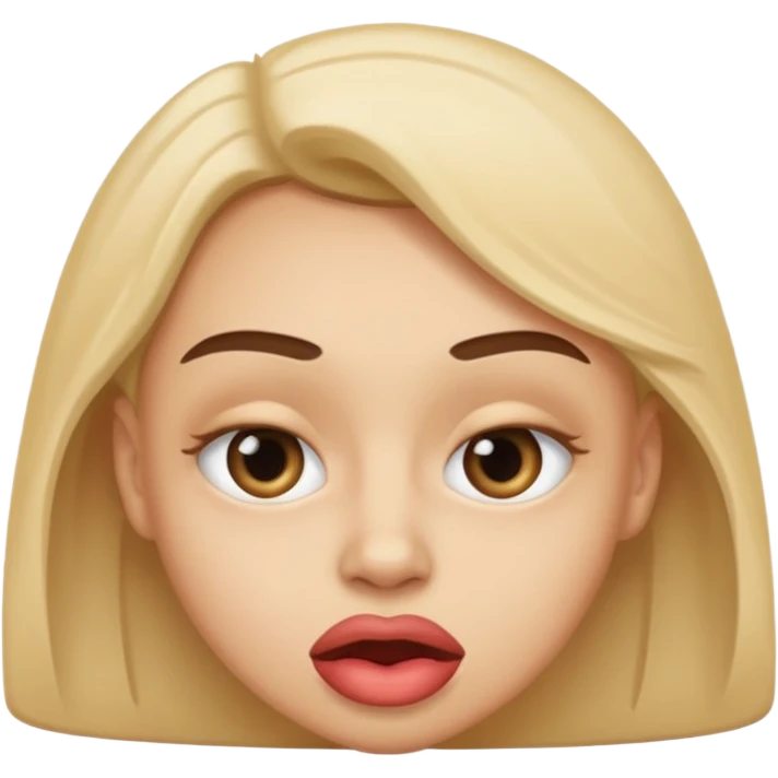 Rolling eye bites lip emoji