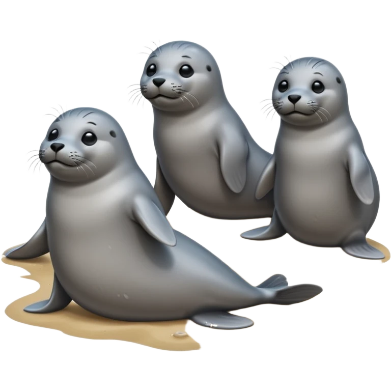 phoques à la plage emoji