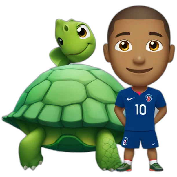 Mbappe et tortue emoji