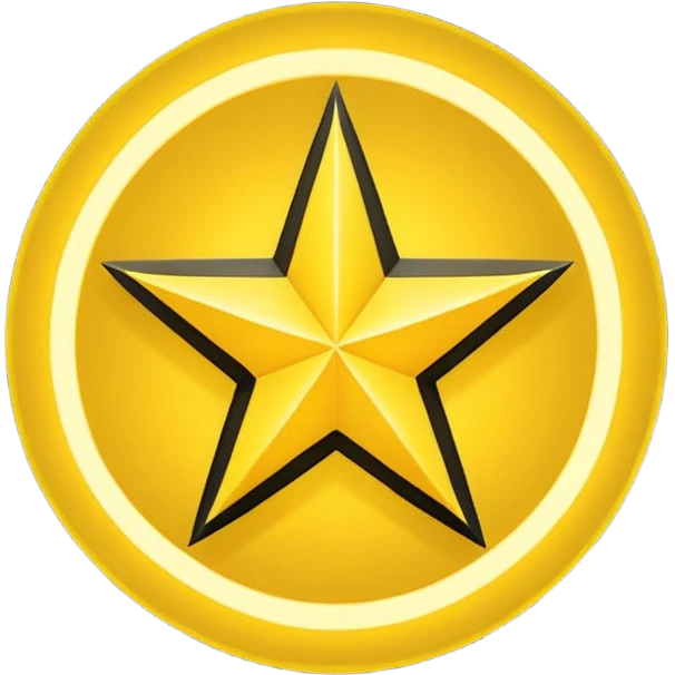 Black star in yellow circle ( snap star) emoji