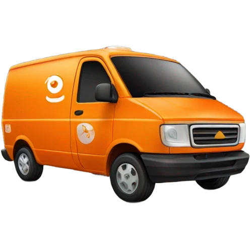 ORANGE delivery CAR emoji