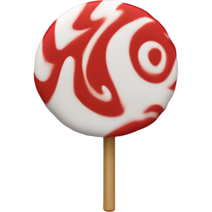 Red and White Swirled Lollipop on Stick
 3d
 emoji