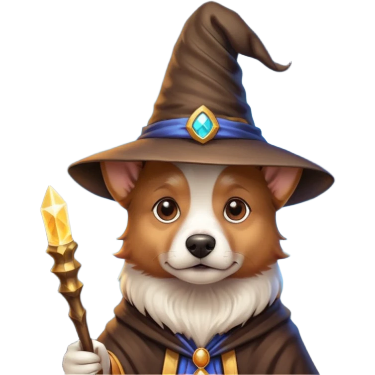 Dog wizard emoji