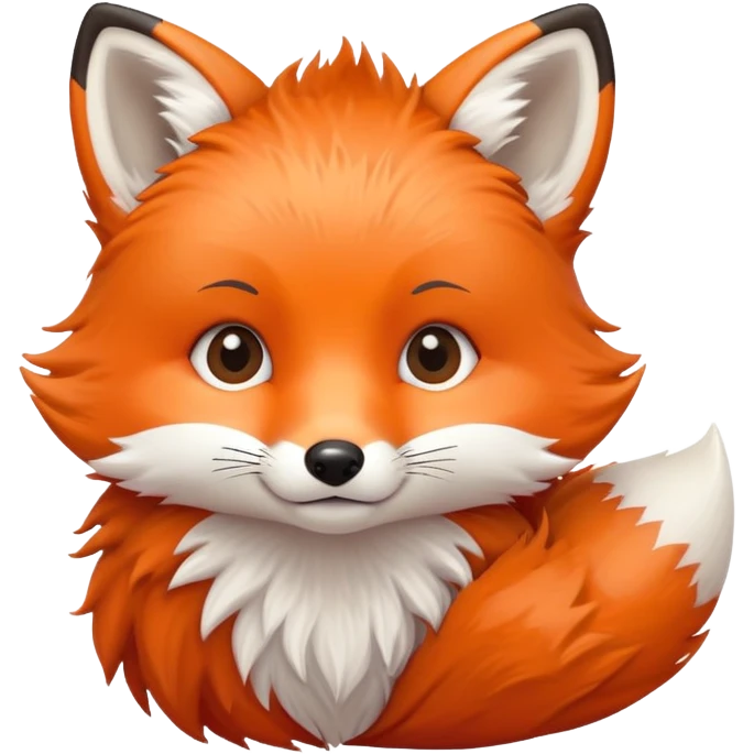 Cute baby fox head emoji