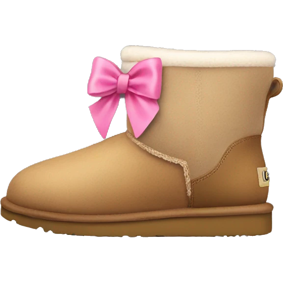 Ugg boots with pink bow on the side emoji