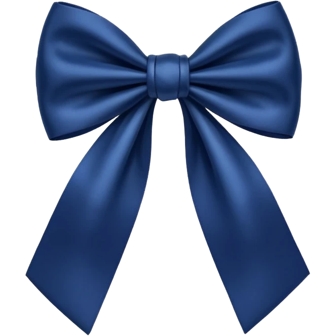 Navy blue bow emoji
