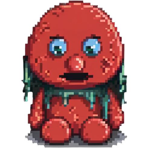 A sad Elmo character with tears emoji