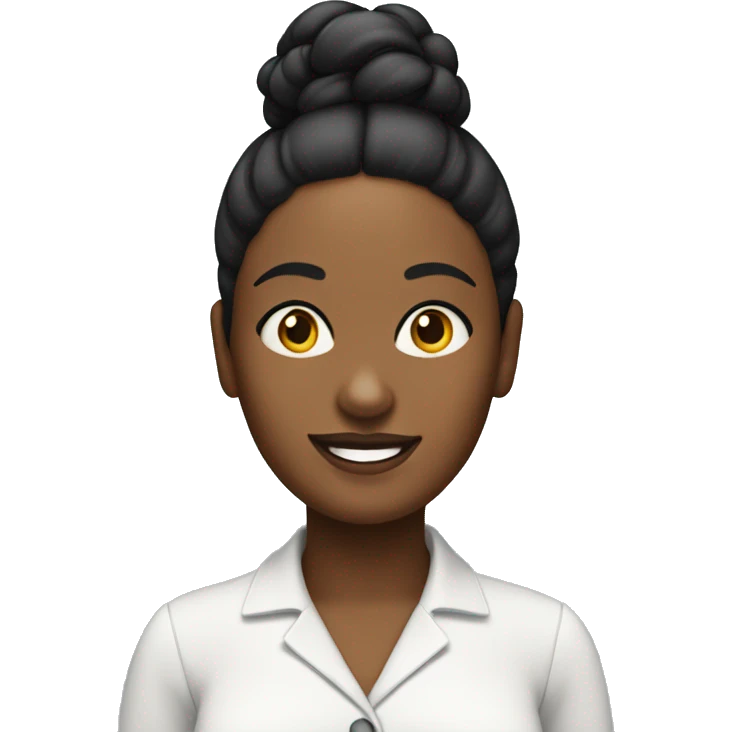 Make a black nanny in her fifty’s with a bun and make her look Sri Lanka emoji