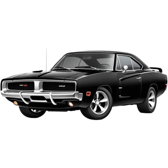 dodge charger black fast and furoius  emoji
