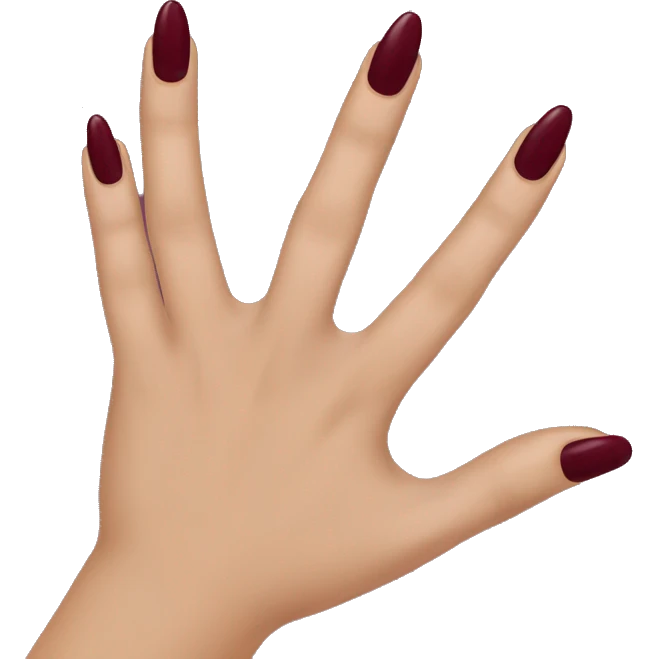 dark red nails emoji