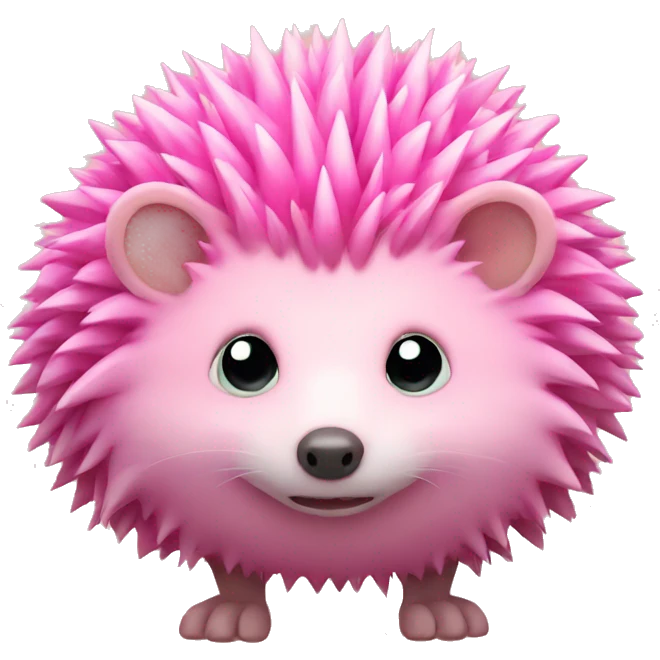 Pink hedgehog emoji