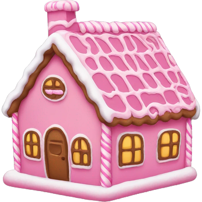 pink gingerbread house emoji