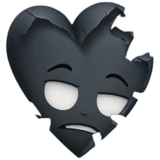 Dark broken heart emoji