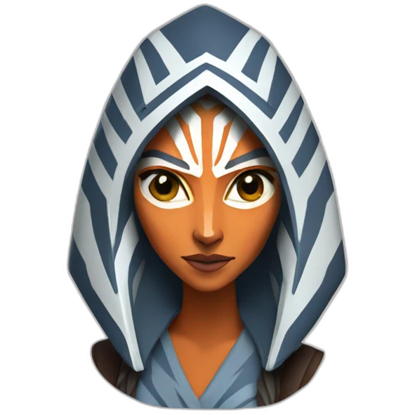 Ahsoka Tano (Portrait, front facing, Apple iOS 17 style) emoji