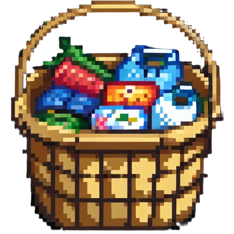 clothes basket with laundry emoji