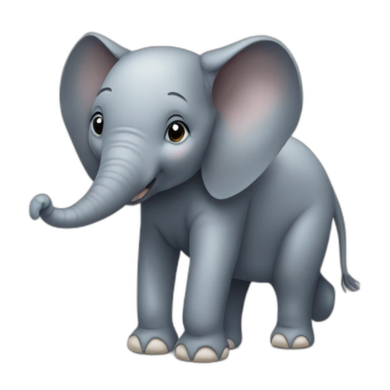 Éléphant sur souris emoji
