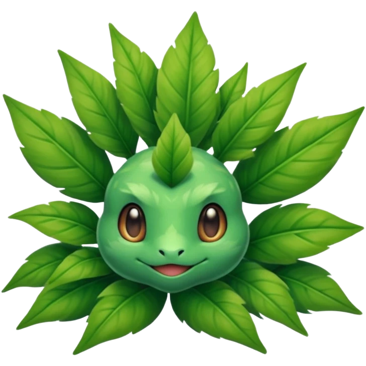 Pokemon red and green legendary grass type emoji