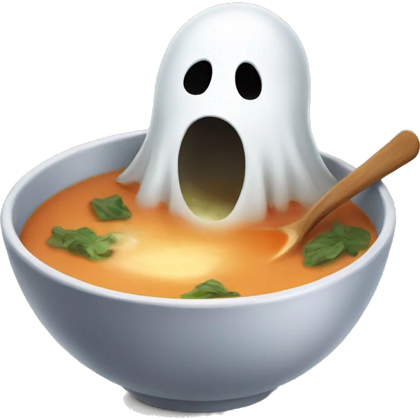 Ghost eat soup  emoji