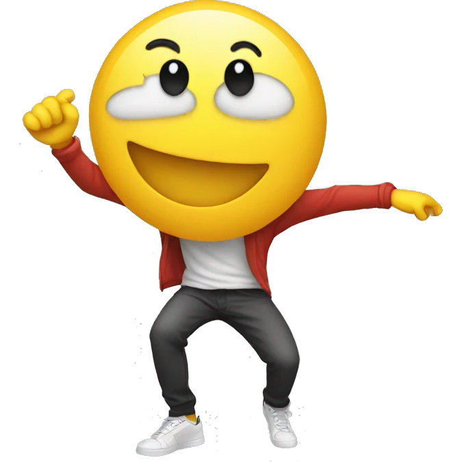 Smiley who does a dab emoji