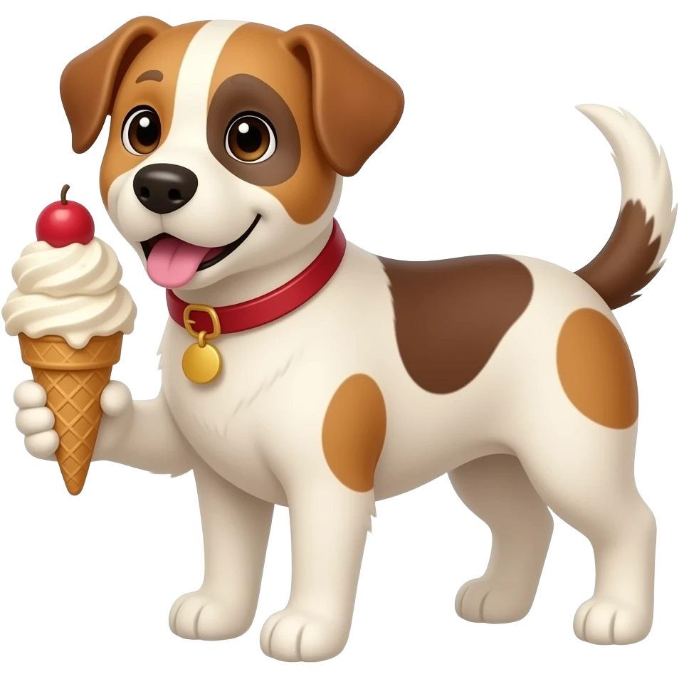 dog with Ice Cream emoji