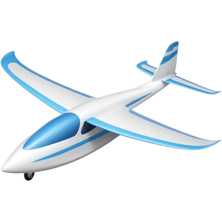 glider, large wingspan, white, 1 seat, no engine emoji