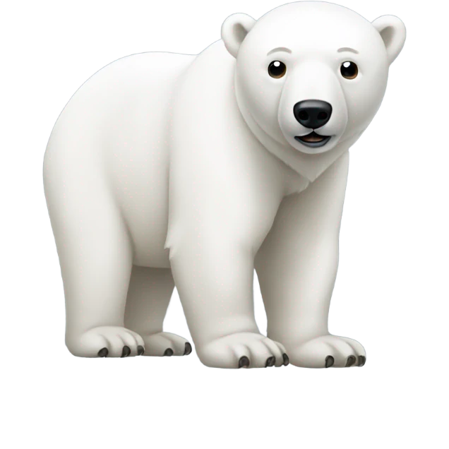 polar bear with no hair emoji