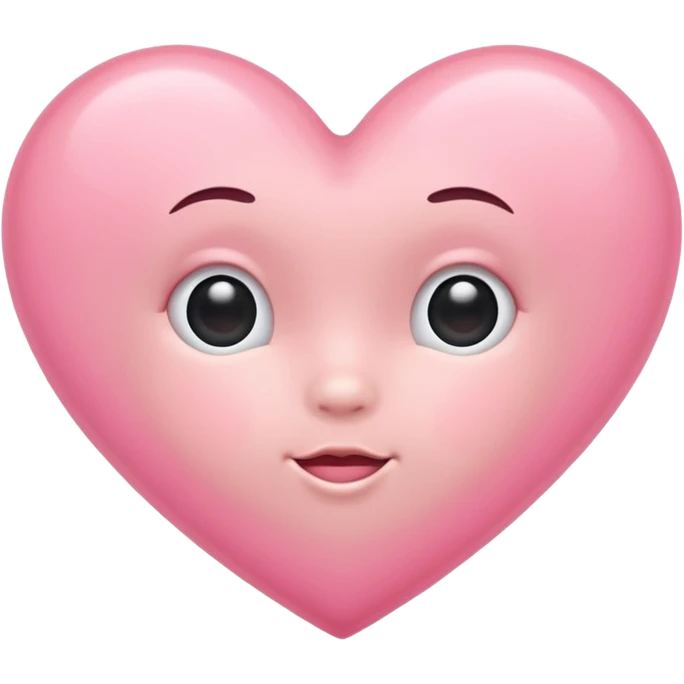 Light baby pink heart emoji
