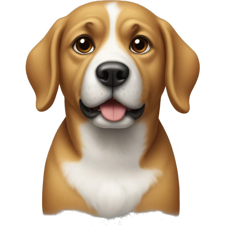 a dog with a crossaint emoji
