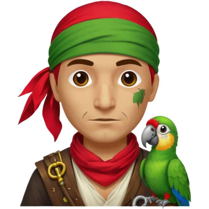 pirate and parrot emoji