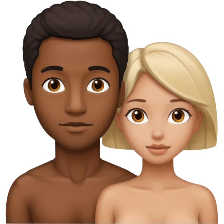 Black naked guy sucking naked girls breasts emoji