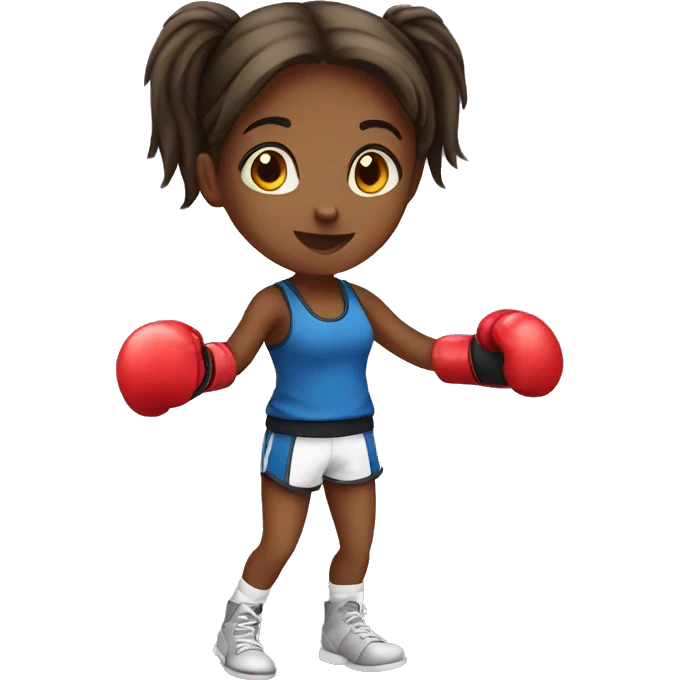 Girl love boxing emoji