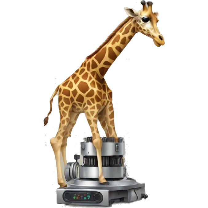 A machine that makes noises that a giraffe would made emoji