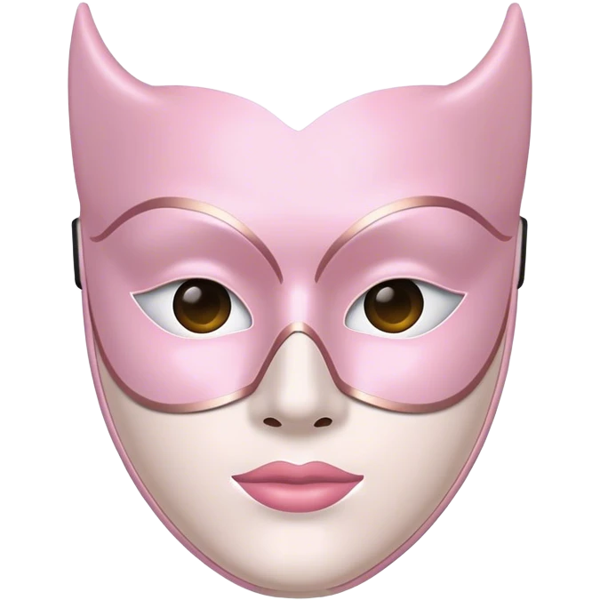 Esthetic light pink mask emoji