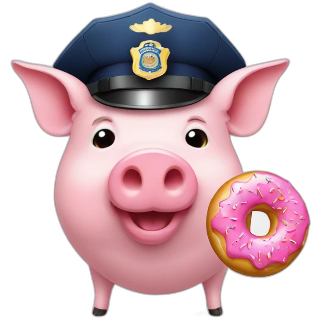 pig-wearing-police-hat-with-p224-and-pink-donut emoji