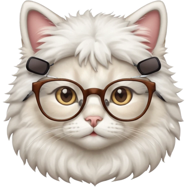  cat with glasses büst emoji
