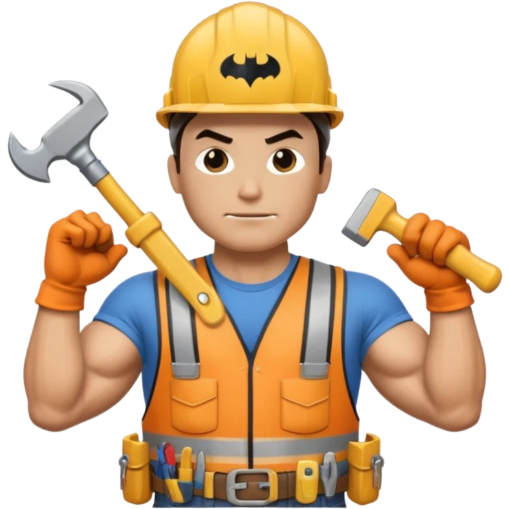 Batman as a construction worker  emoji