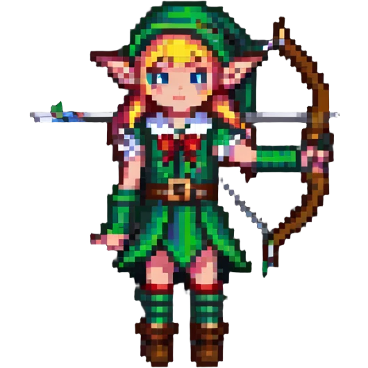 Elf with bow emoji