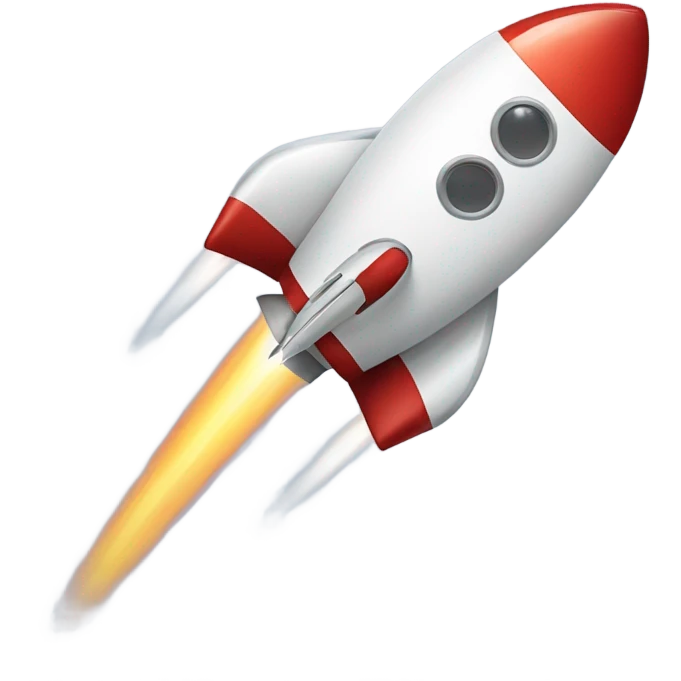 Rocket ship saying up  emoji