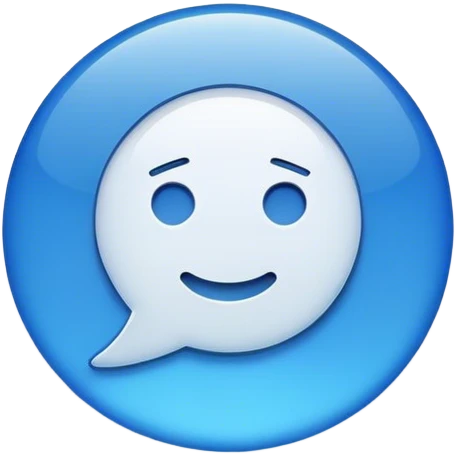 تیکت آبی پیام رسان emoji