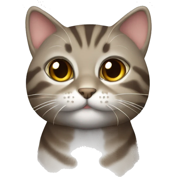 Tabby cat Brown grey emoji